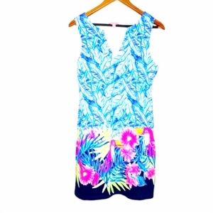 Lilly Pulitzer Harper Bennet Lets Mango French Terry Stretch Shift Dress Medium
